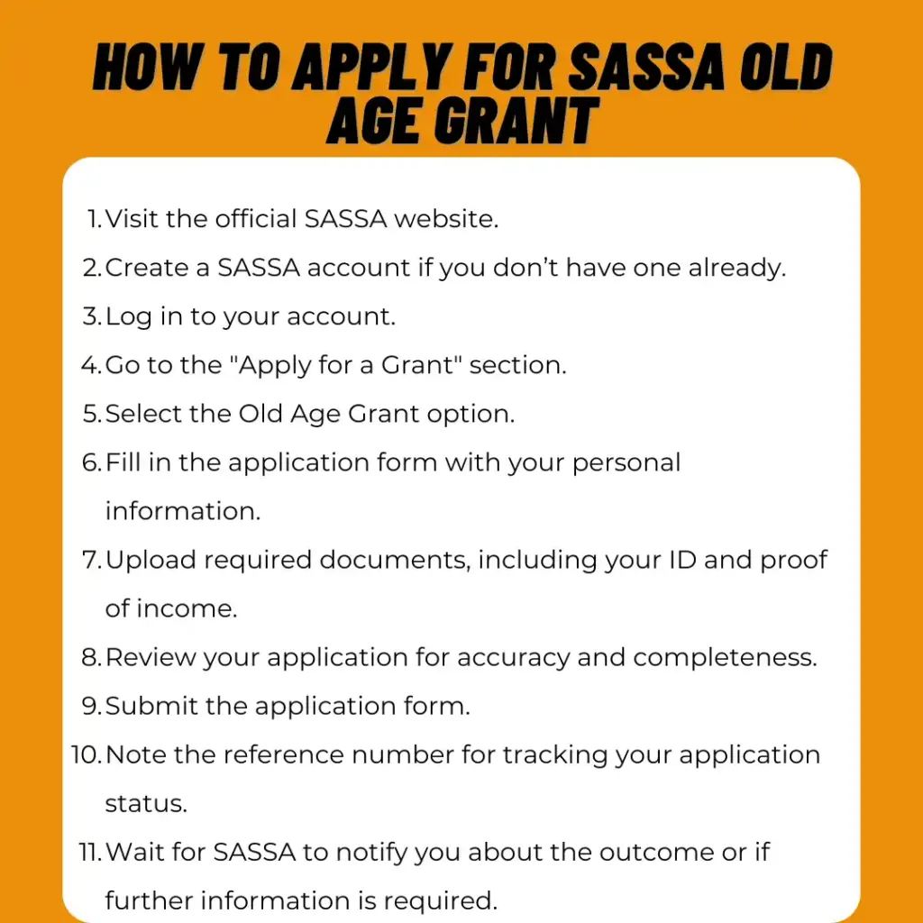 Online Application Process for the Old Age Grant