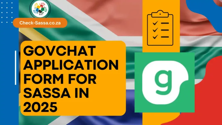 GovChat Application Form for SASSA In 2025